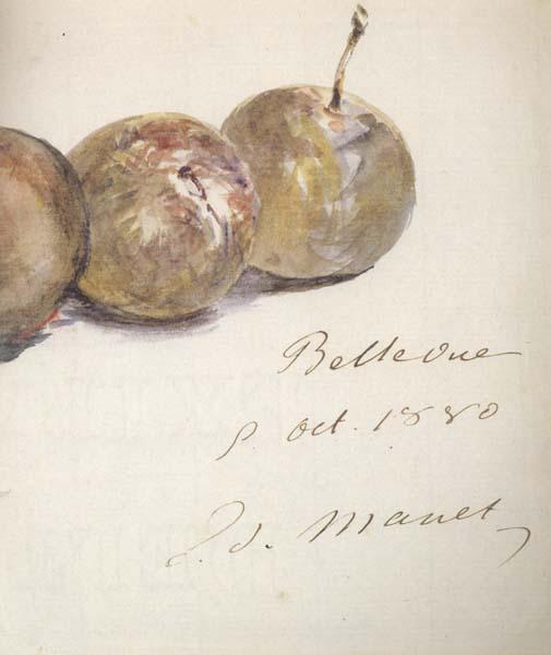 Edouard Manet Lettre avec trois prunes (mk40) Sweden oil painting art